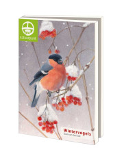 Kaartenmapje met env, groot: Wintervogels 2, Elwin van der Kolk, Natuurpunt