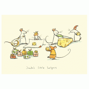 Santa's little helpers, Christmas Card by Anita Jeram