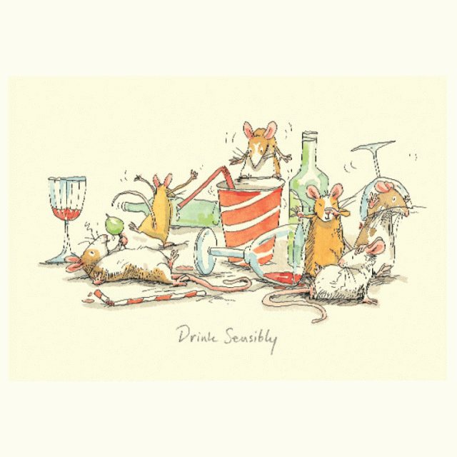 Drink Sensibly, Christmas Card by Anita Jeram