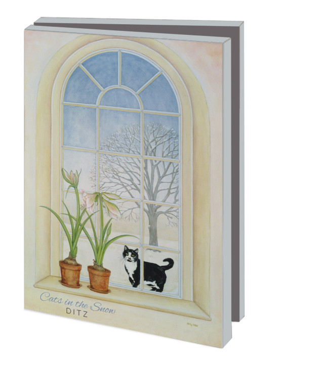 Kaartenmapje met env, klein: Cats in the Snow, Ditz