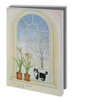 Kaartenmapje met env, klein: Cats in the Snow, Ditz