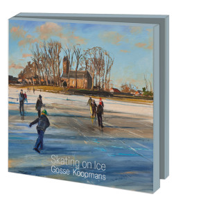 Kaartenmapje met env, vierkant: Skating on Ice, Gosse Koopmans