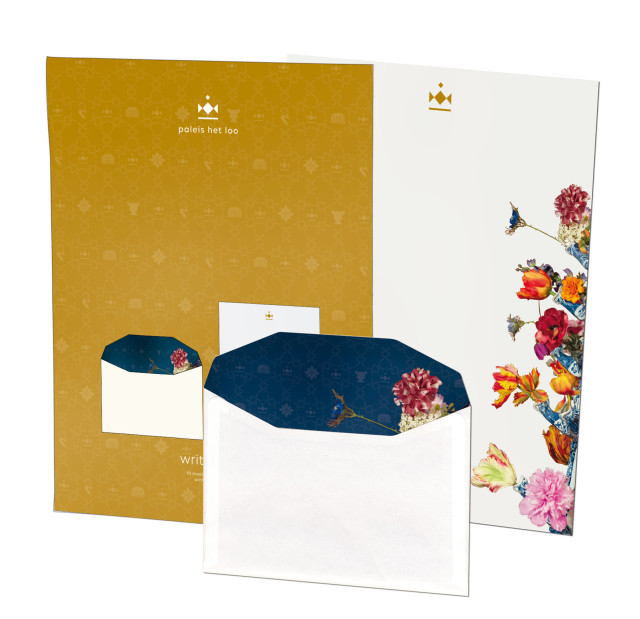 Briefpapier met enveloppen: Tulpenvaas, Paleis Het Loo