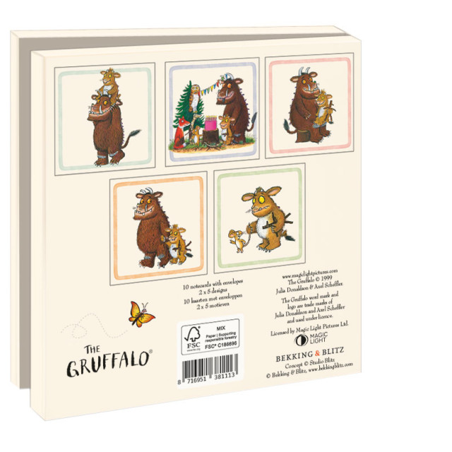 Kaartenmapje met env, vierkant: The Gruffalo, Julia Donaldson & Axel Scheffler