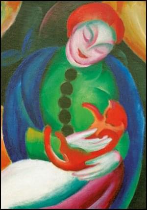 Girl with cat II, Franz Marc