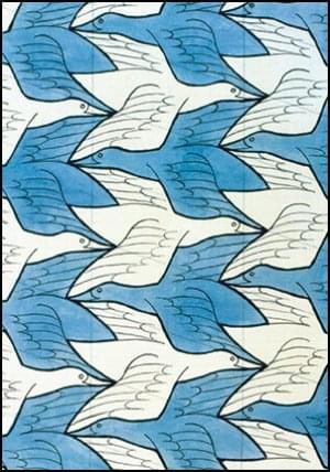 Regular division of the plane, M.C. Escher